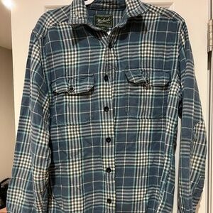 Woolrich Blue Flannel Button Up